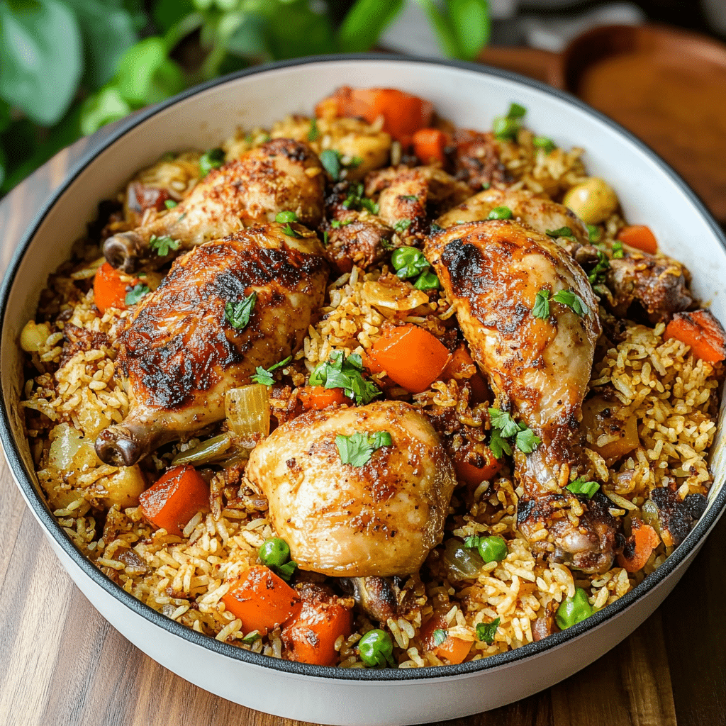 Caribbean Chicken and Spiced Rice