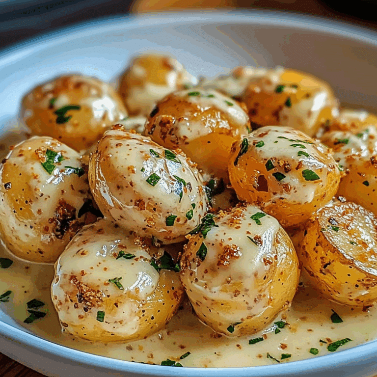 Creamy Garlic Baby Potatoes
