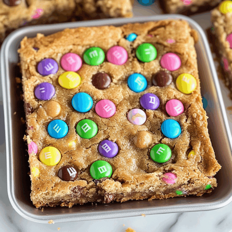 Easter M&M Cookie Bars