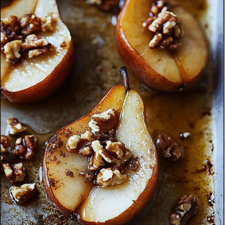 Baked Pears with Honey & Walnuts