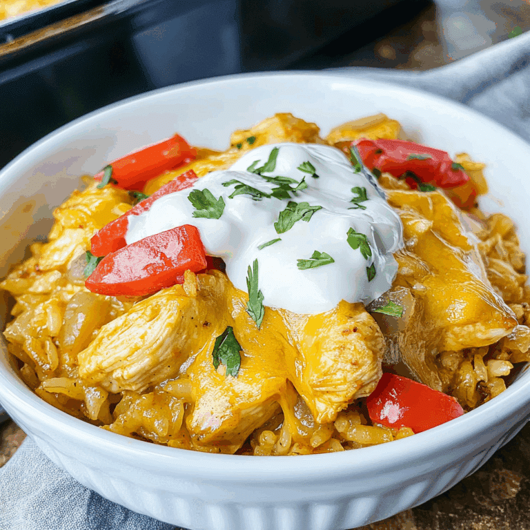 Chicken Fajita Rice Casserole