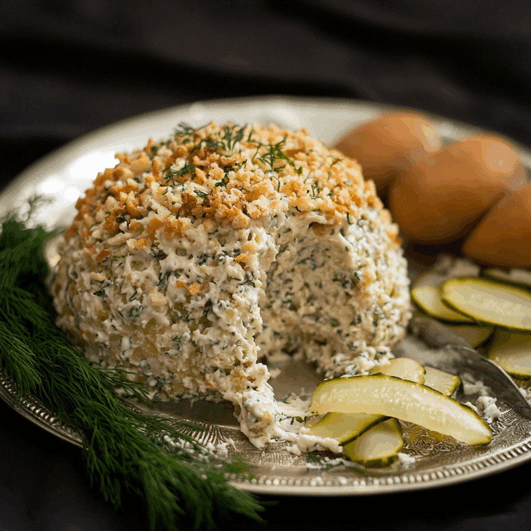 Creamy dill pickle cheese ball