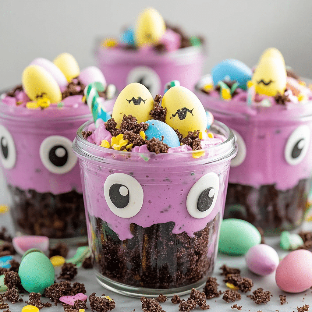 Easter Dirt Pudding Jars