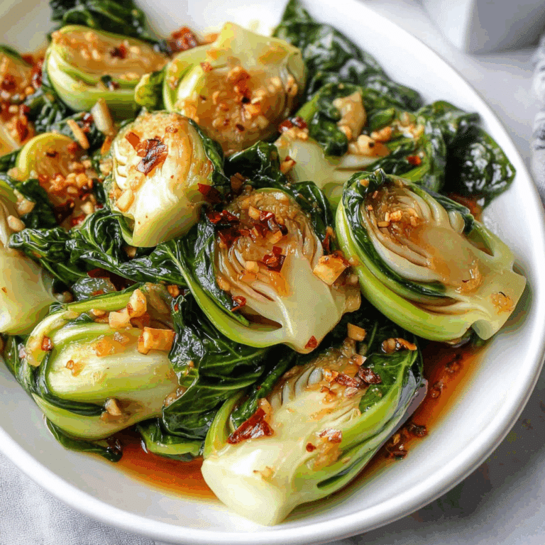 Easy 10-Minute Spicy Garlic Bok Choy