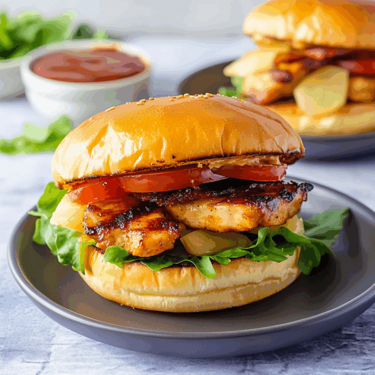 Grilled Hawaiian Chicken Sandwiches
