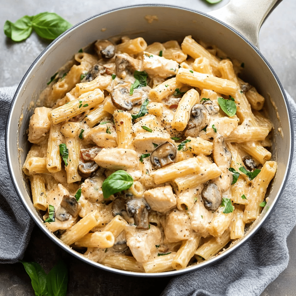 Heavenly Chicken Mushroom Pasta