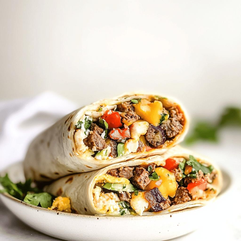 High Protein Breakfast Burritos