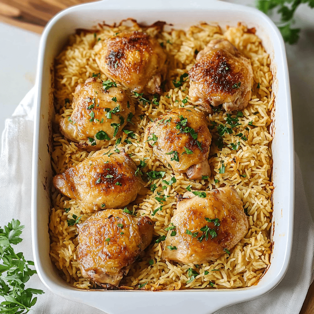 Oven Baked Chicken Rice