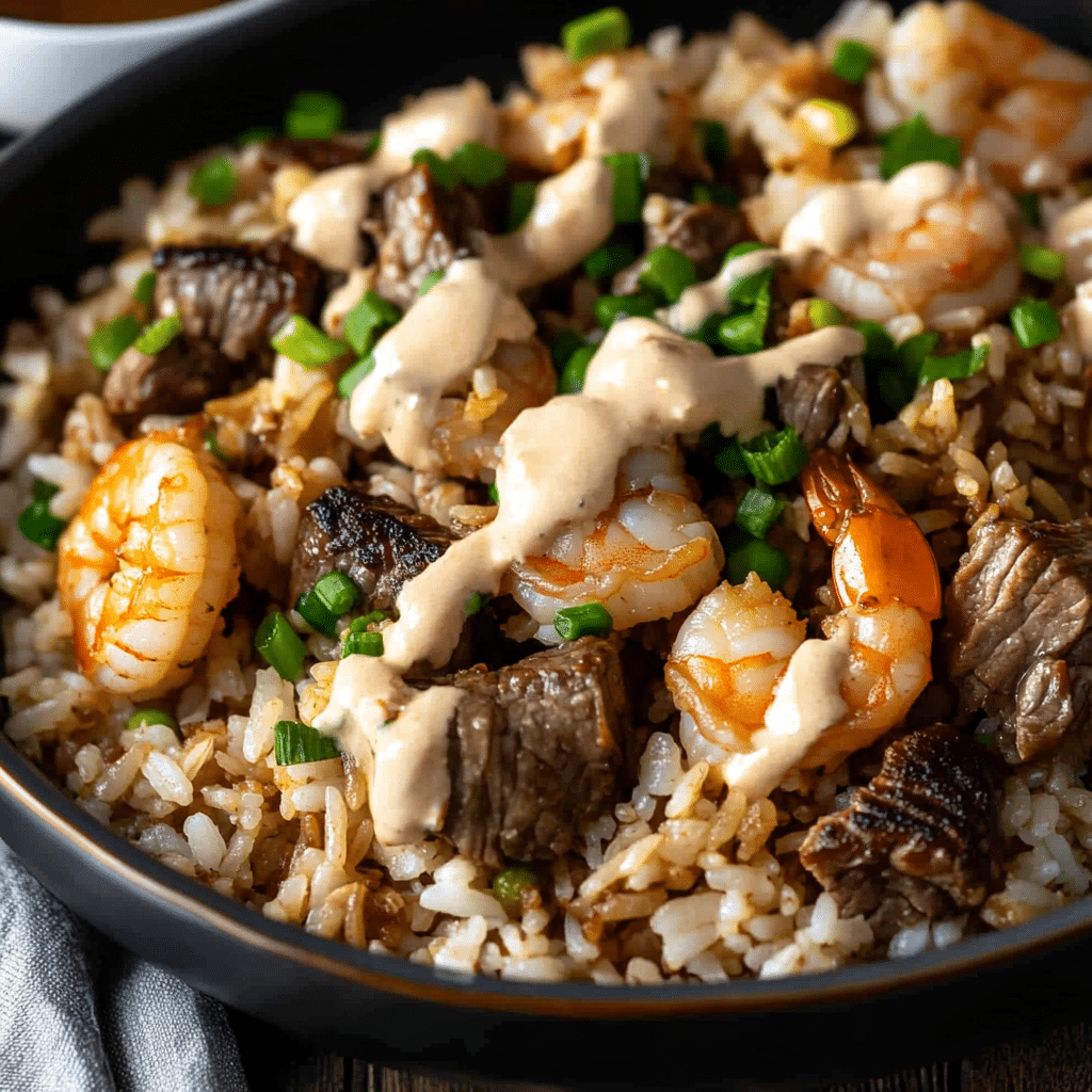 Shrimp and Steak Fried Rice