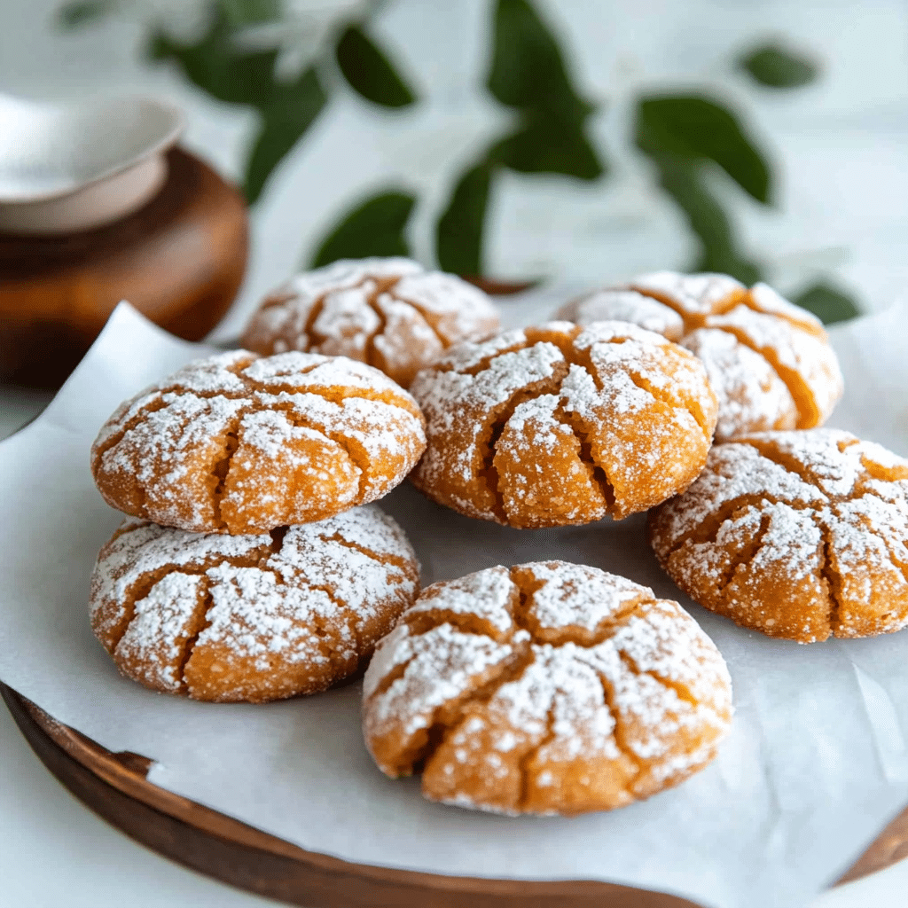 Thai Tea Mochi Crinkle Cookies