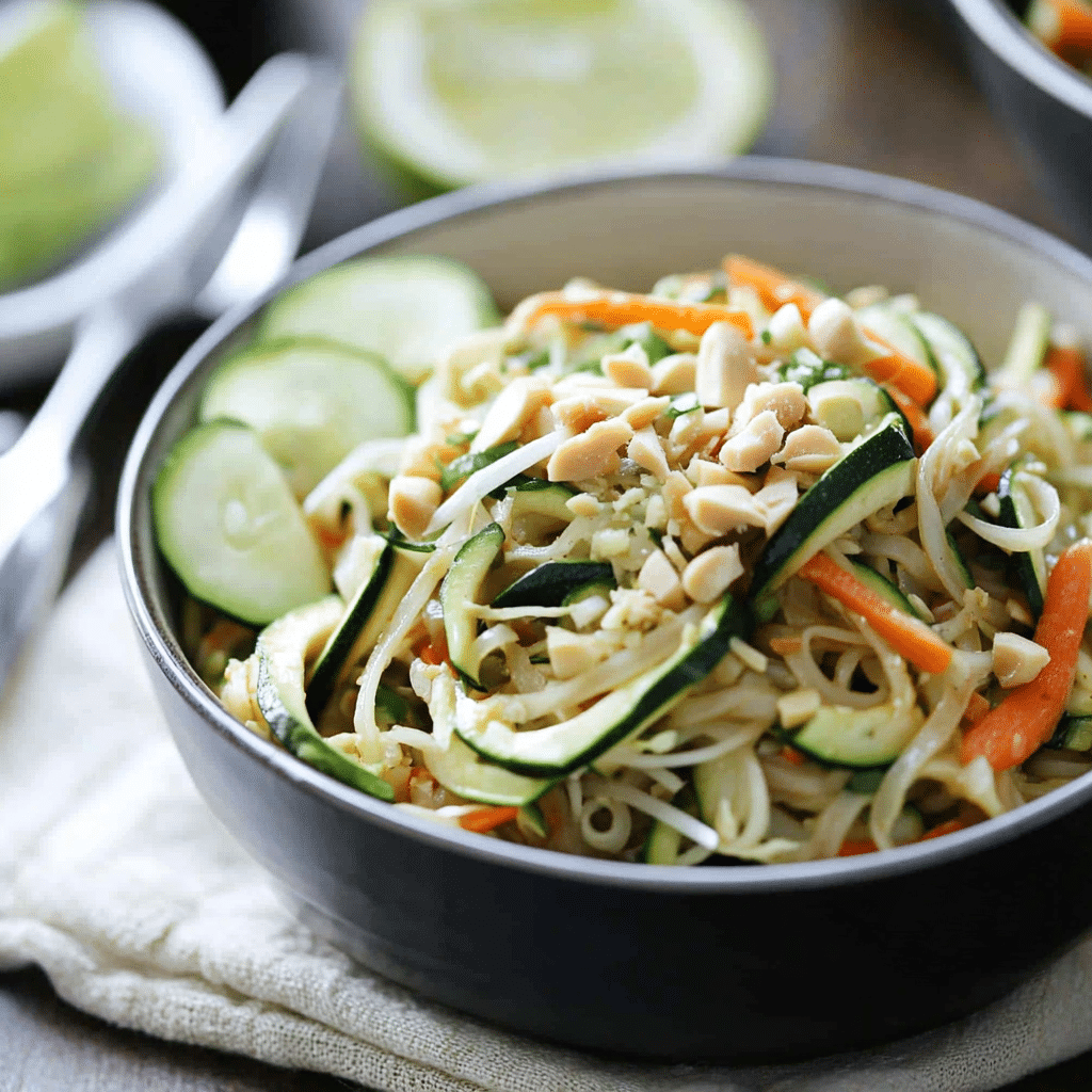 Zucchini Pad Thai Low Carb