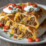 Beef and Cheese Chimichangas