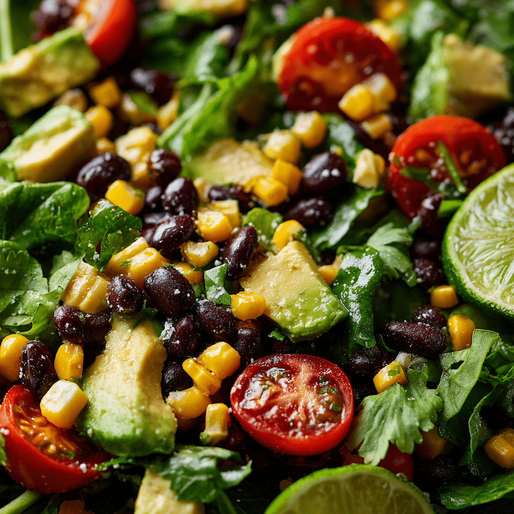 Black Bean Corn Avocado Salad with Lime Vinaigrette
