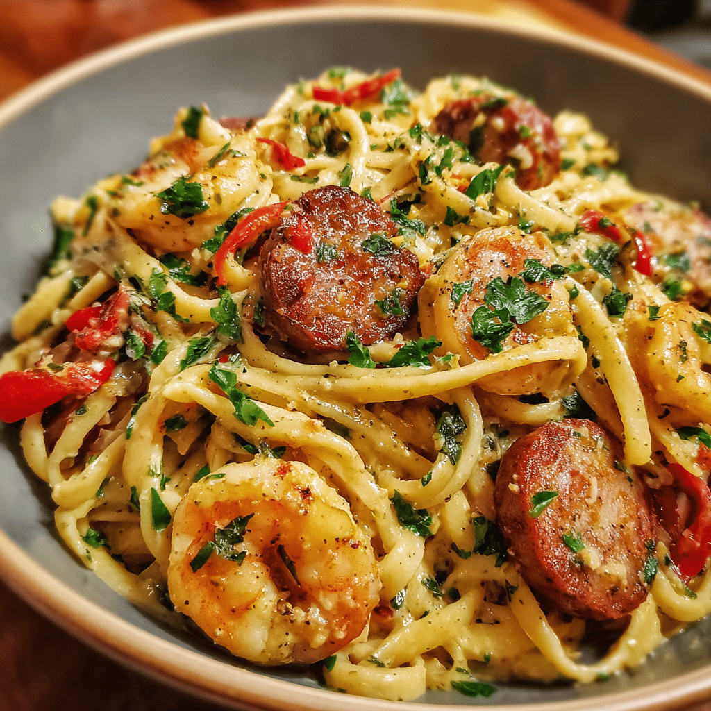 Cajun Shrimp Pasta with Sausage