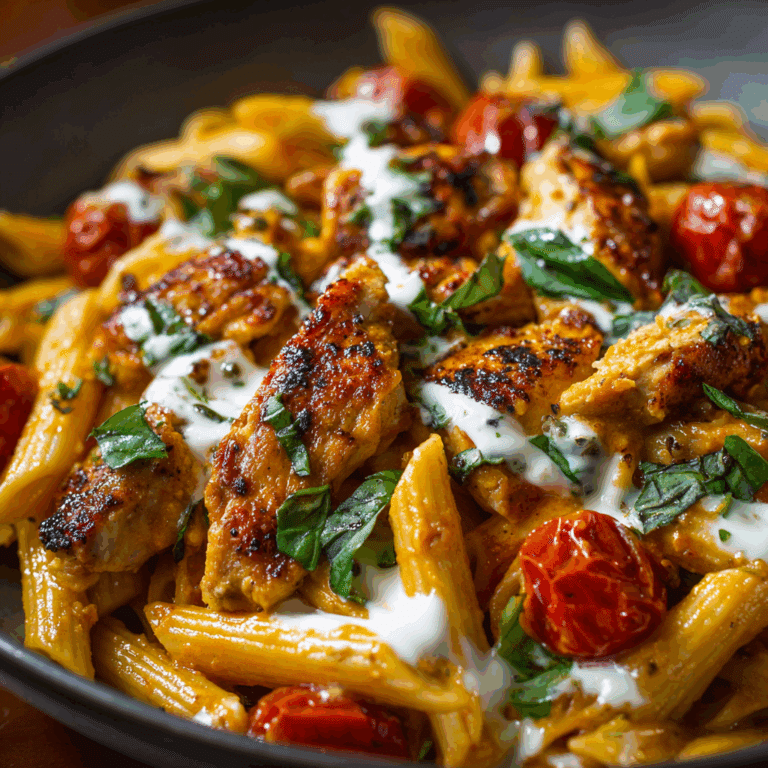 Caprese Chicken Pasta with Creamy Tomato Sauce