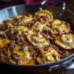 Cheesy Beef Ravioli Skillet