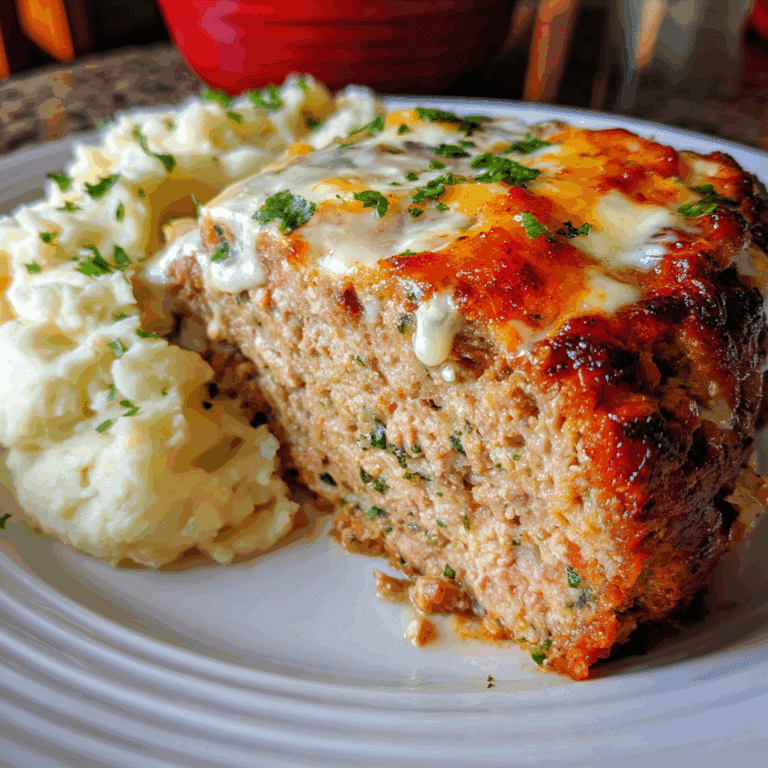 Cheesy Meatloaf with Mashed Potatoes