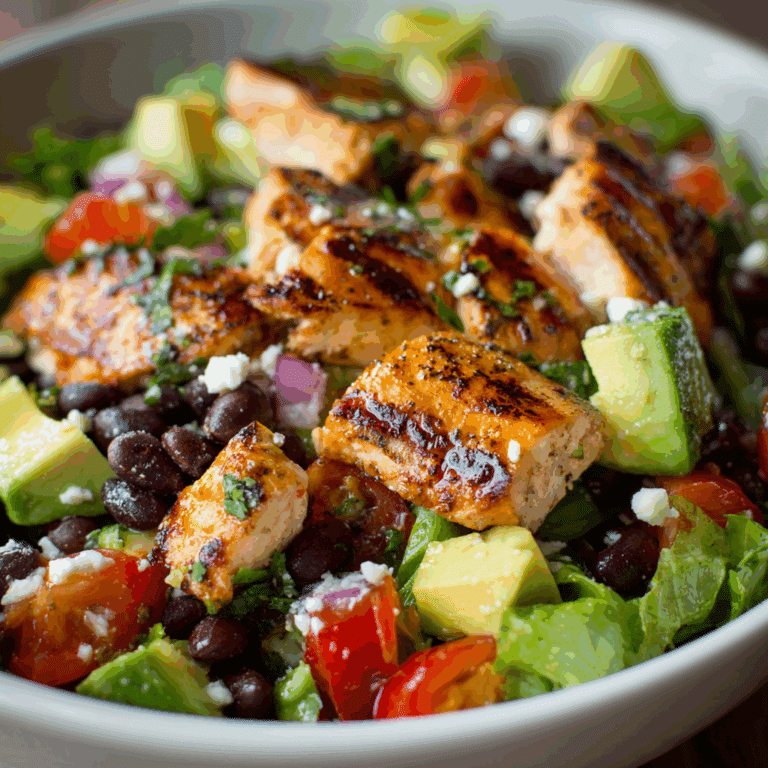Chicken Black Bean Avocado Salad