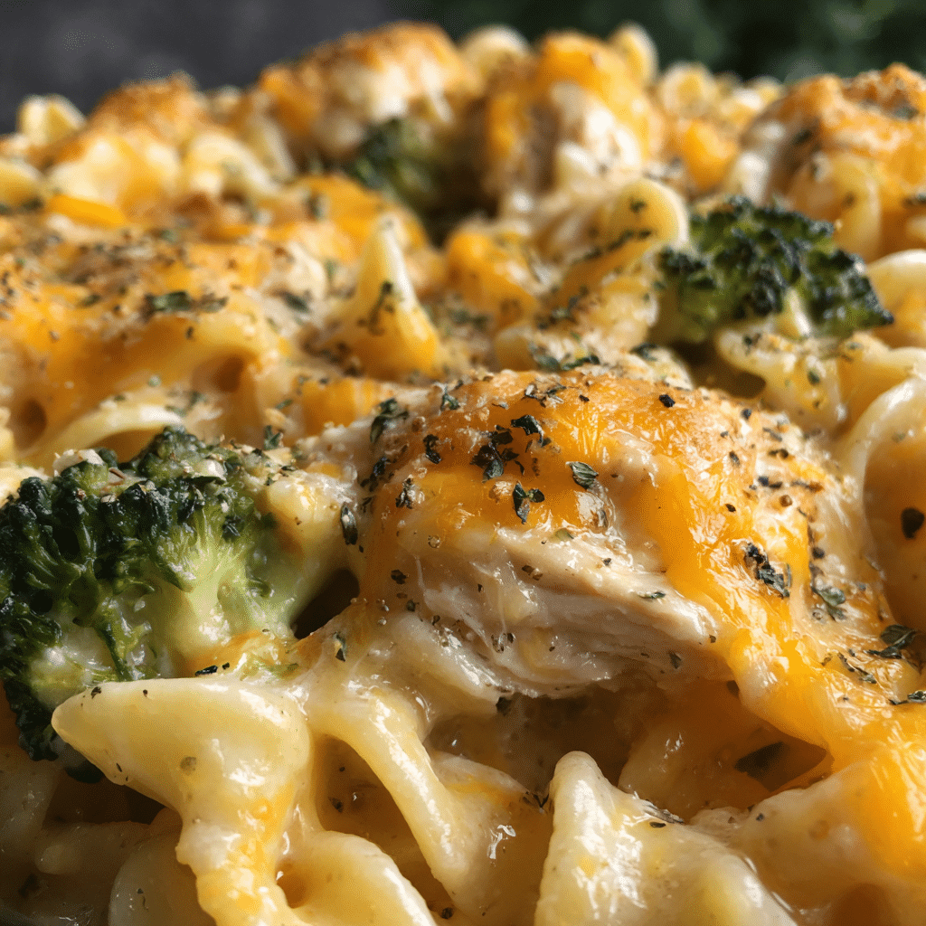 Chicken Noodle Casserole With Broccoli & Cheese