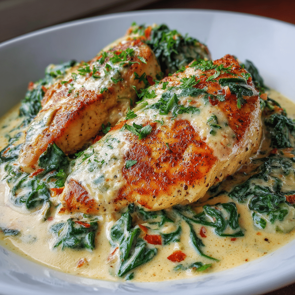 Creamy Chicken Florentine with Spinach & Parmesan