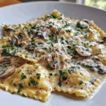 Creamy Mushroom Ravioli Sauce with Parmesan