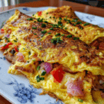 Loaded Veggie & Ham Omelette