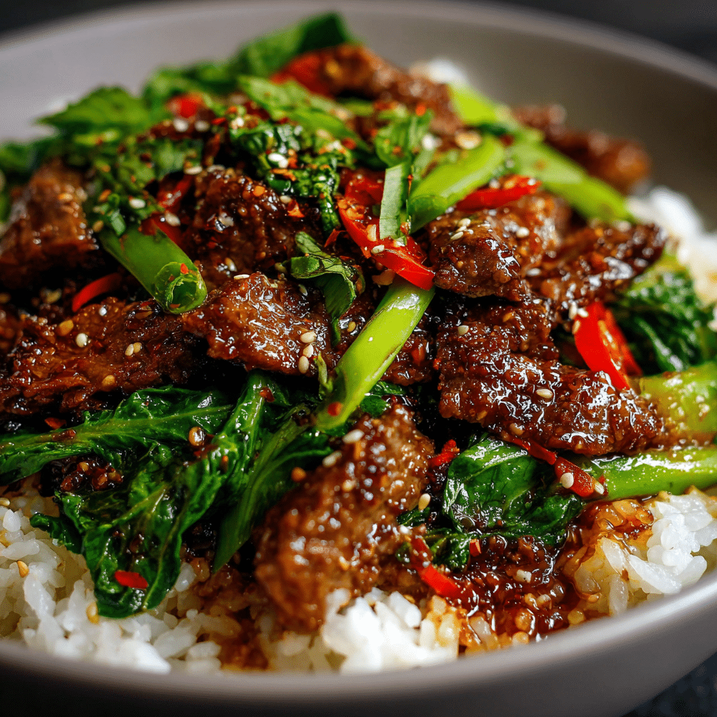 Mongolian Beef Stir-Fry Bowls