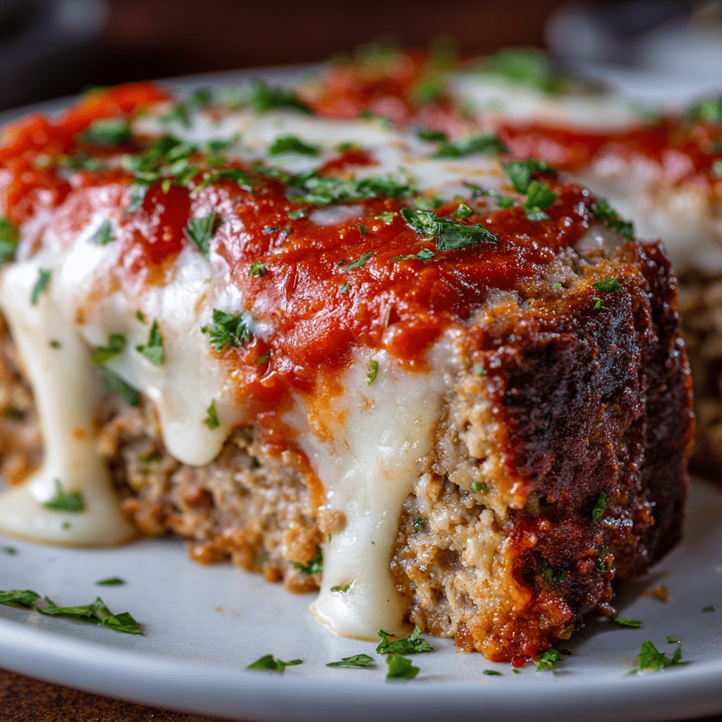 Parmesan Meatloaf with Marinara & Mozzarella Cheese