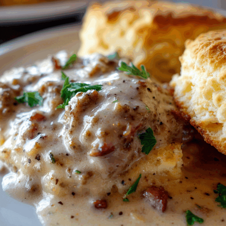 Pioneer Woman Sausage Gravy & Biscuits