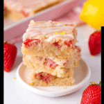 Strawberry Lemon Blondies