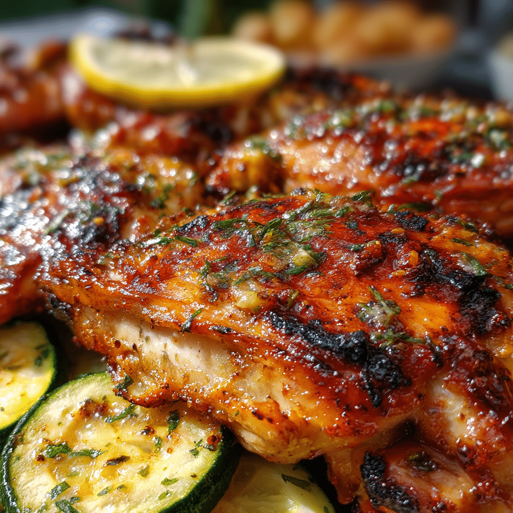 Asado Chicken with Lemon Zucchini