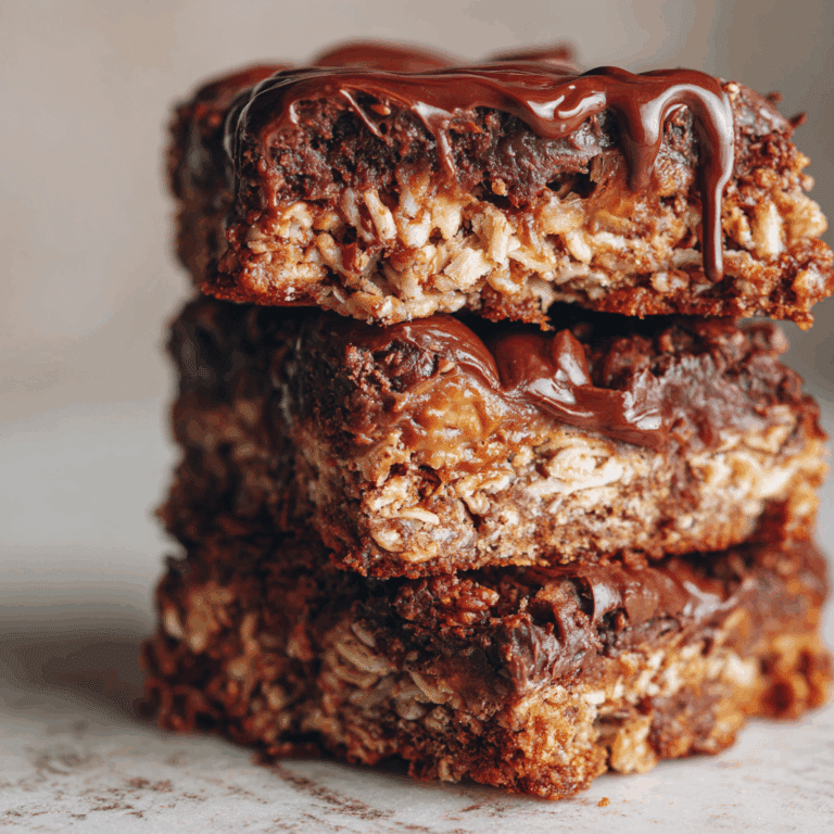 Baked Chocolate Oatmeal Bars