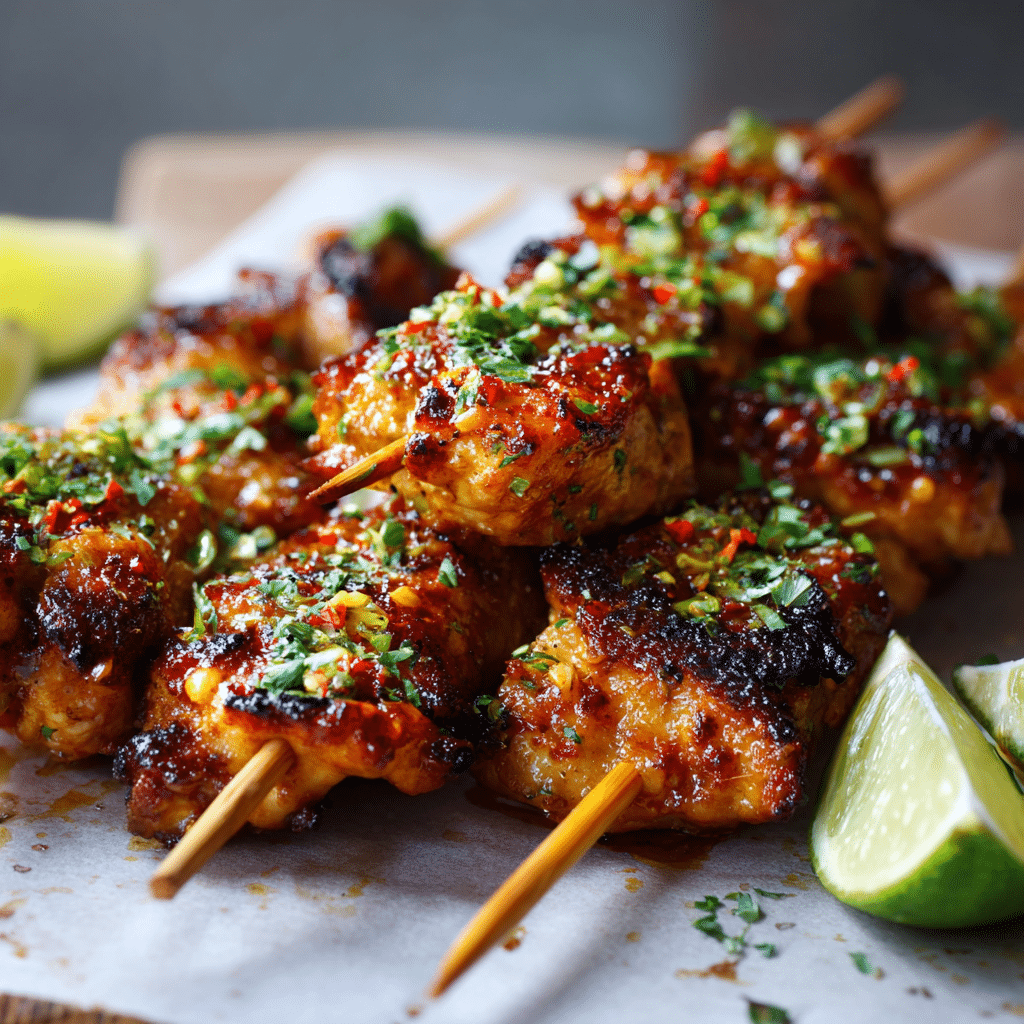 Bang Bang Chicken Skewers