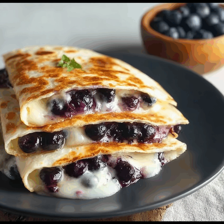 Blueberry Breakfast Quesadilla