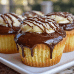 Boston Cream Pie Cupcakes with Ganache