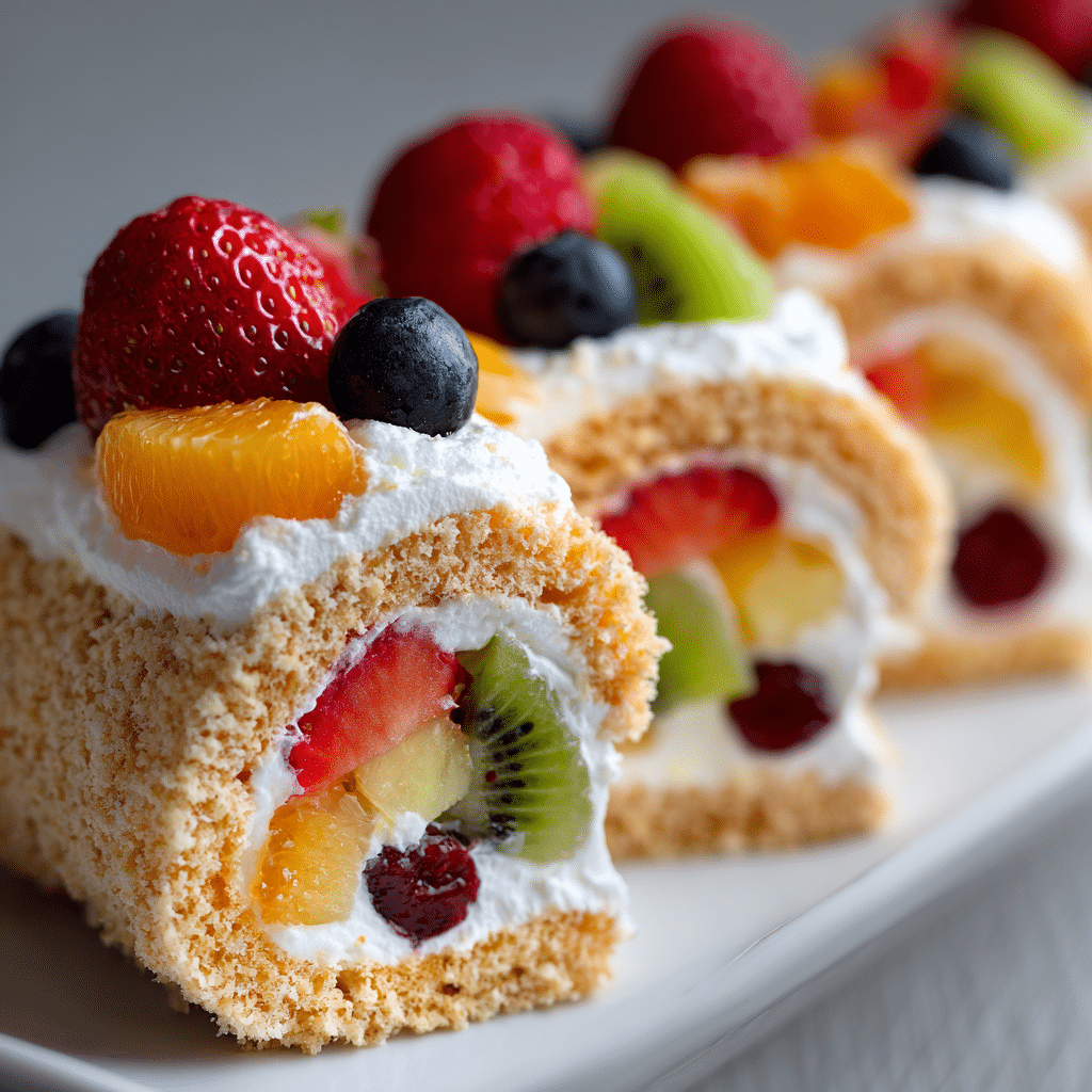 Cheesecake Fruit Salad Roll Ups