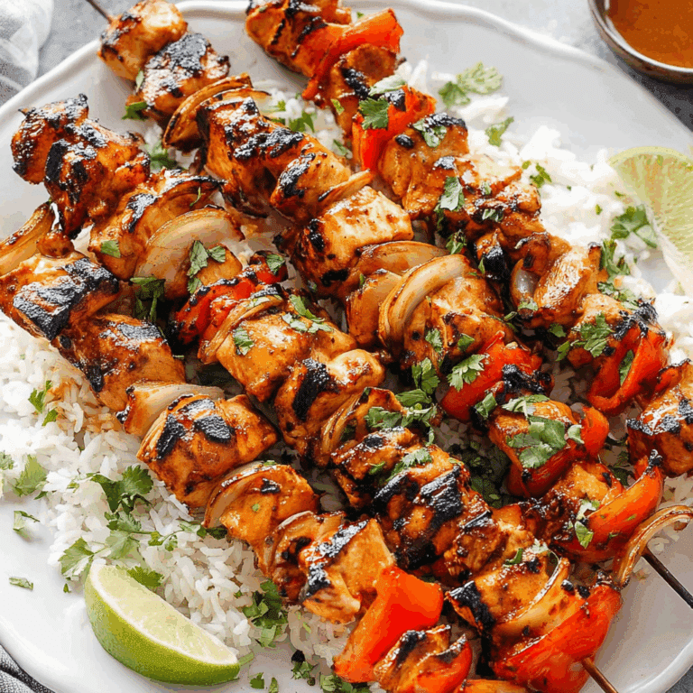 Chipotle Honey Chicken Skewers