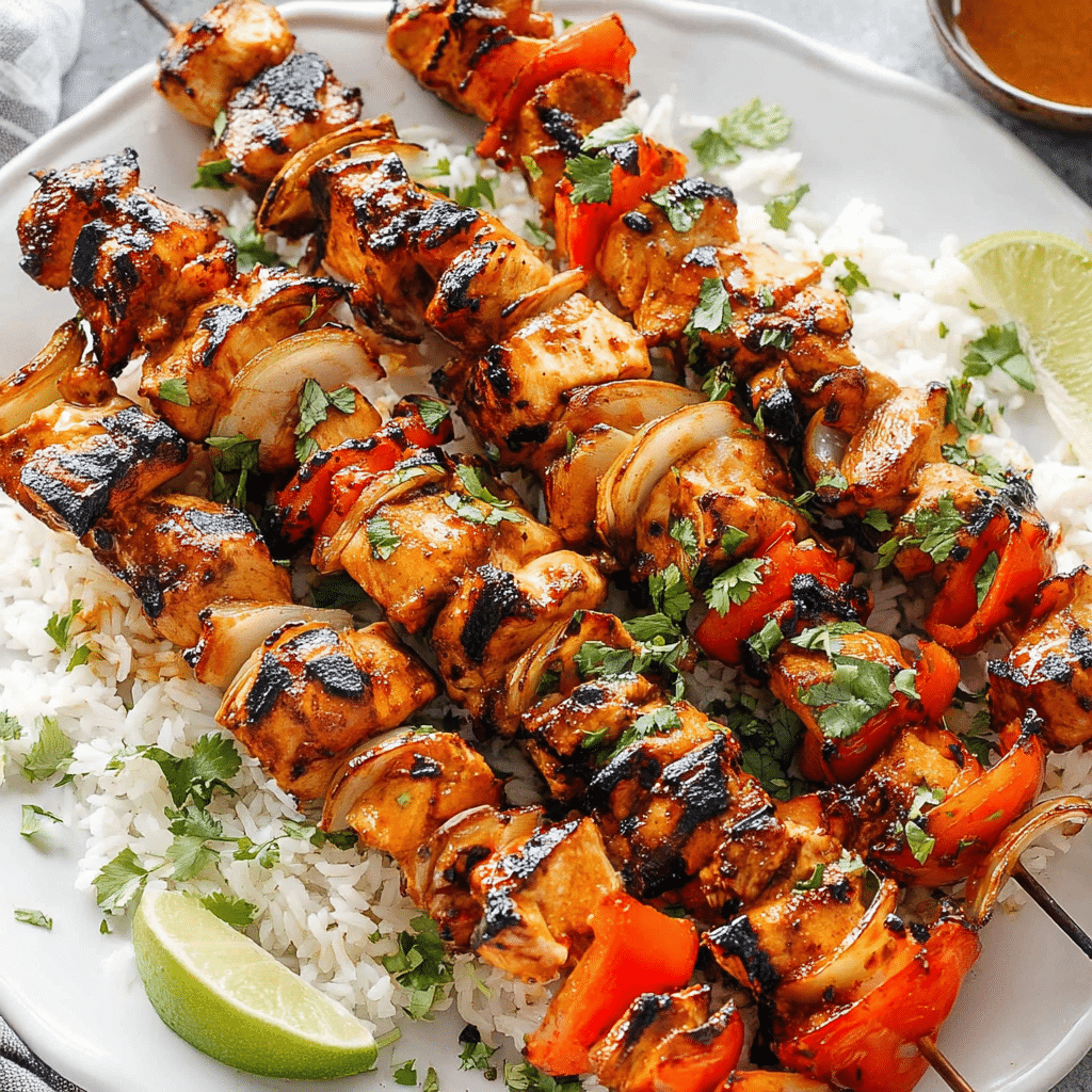 Chipotle Honey Chicken Skewers