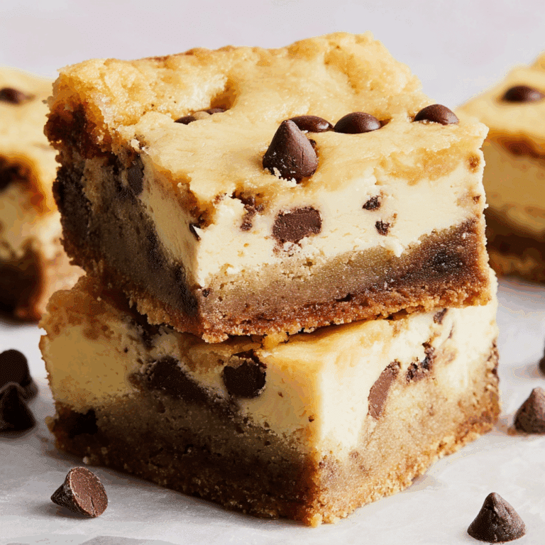 Chocolate Chip Cheesecake Bars