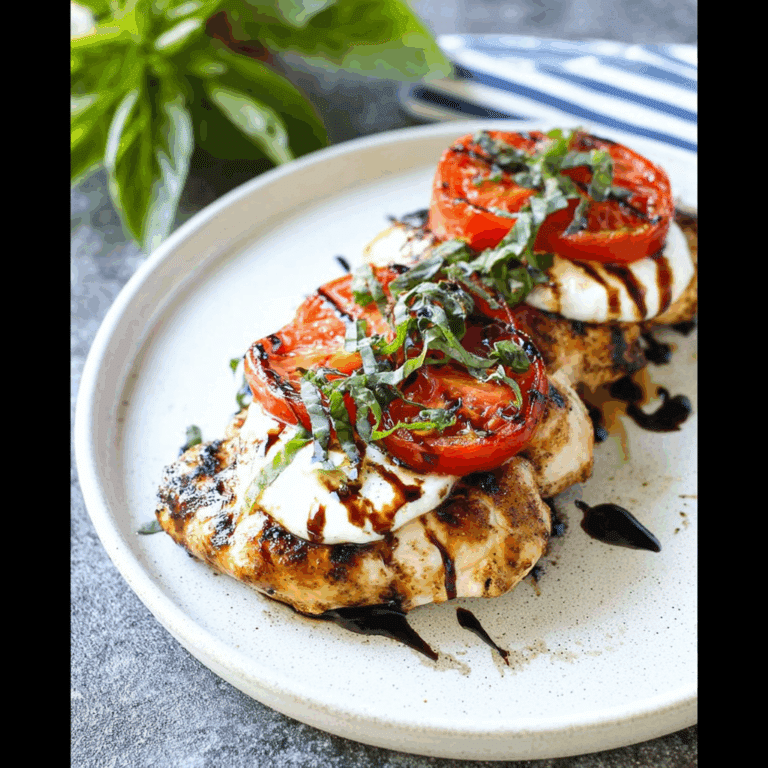Grilled Caprese Chicken with Mozzarella