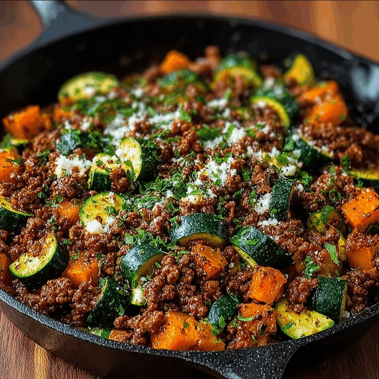 Ground Beef and Zucchini Skillet
