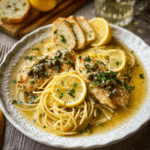Lemon Chicken Soup with Angel Hair Pasta