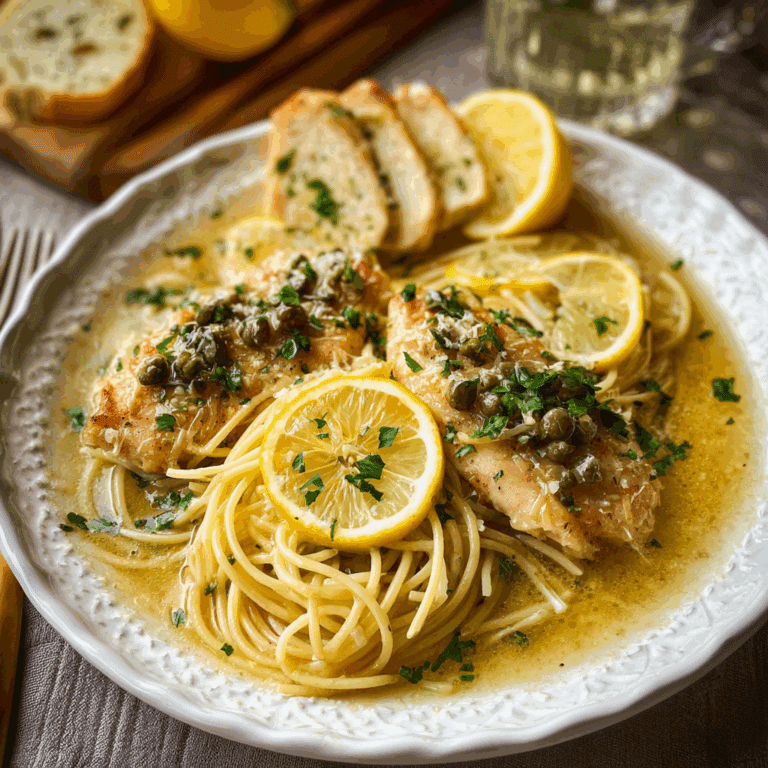 Lemon Chicken Soup with Angel Hair Pasta