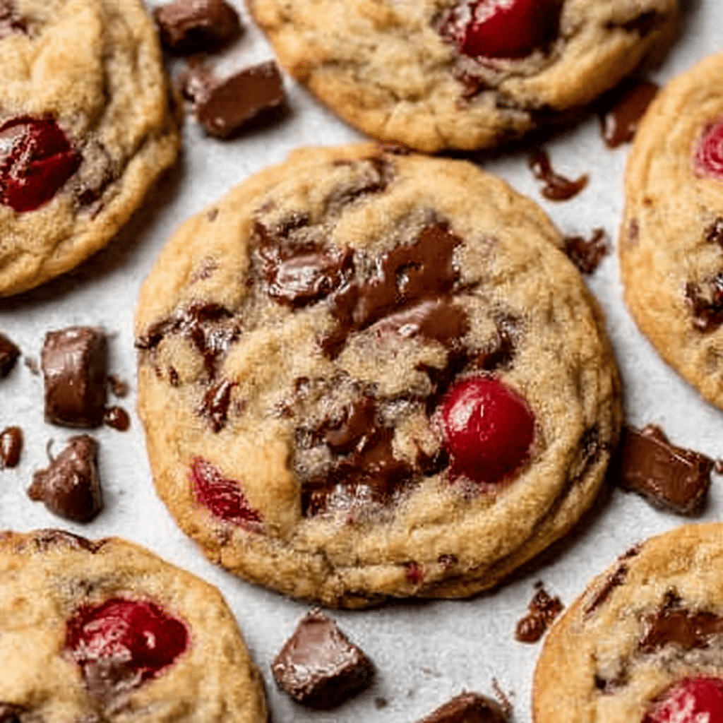 Maraschino Cherry Chocolate Chip Cookies