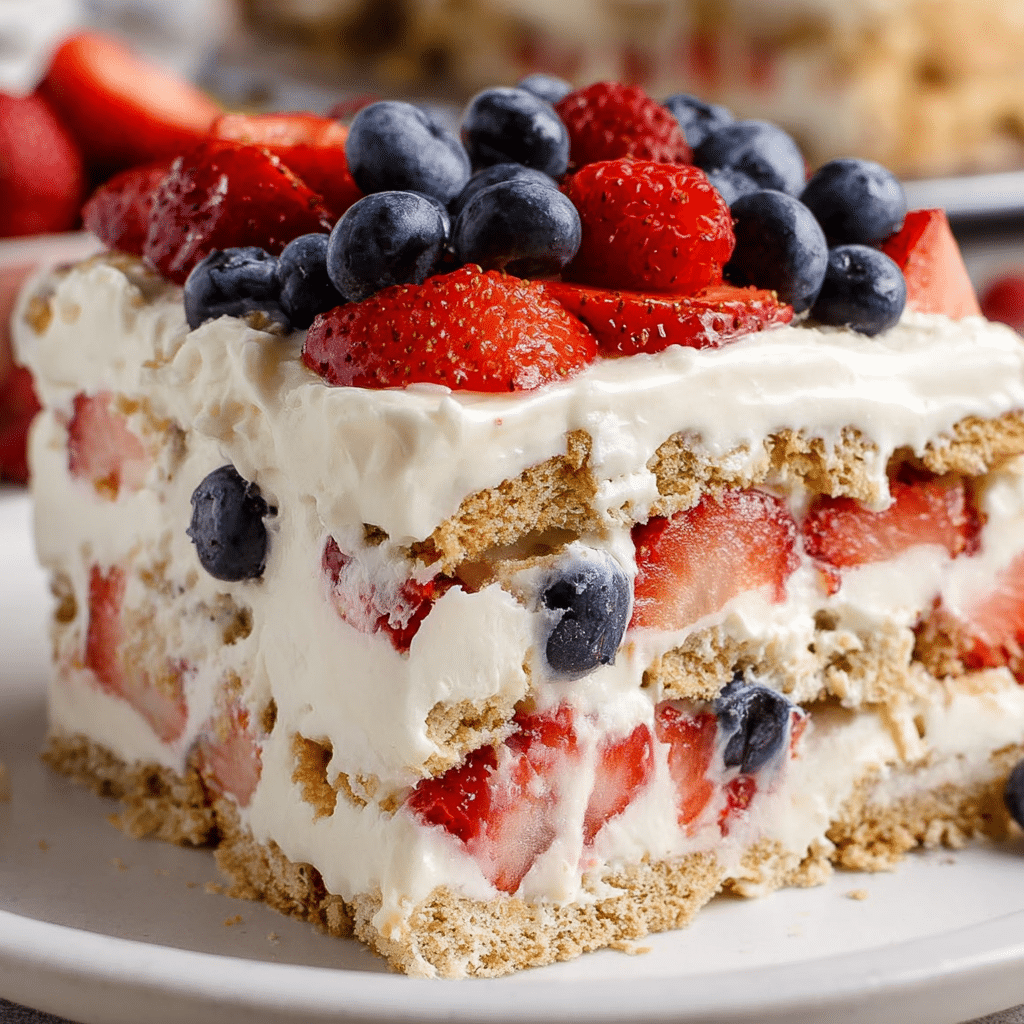 No Bake Berry Icebox Cake