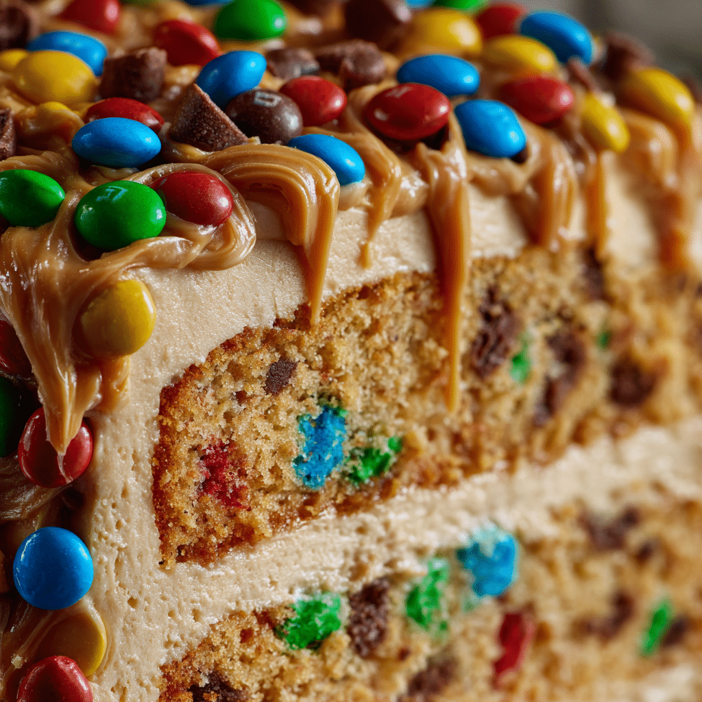 Peanut Butter M&M’s Cake