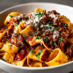 Slow Cooked Beef Ragu with Pappardelle Pasta