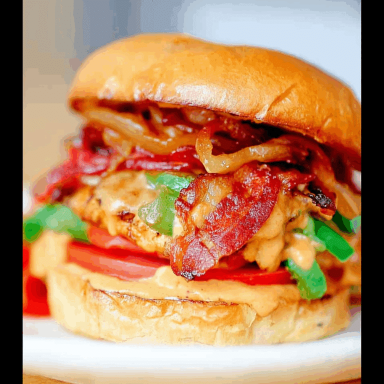 Smash Chicken Burger with Spicy Mayo & Bacon