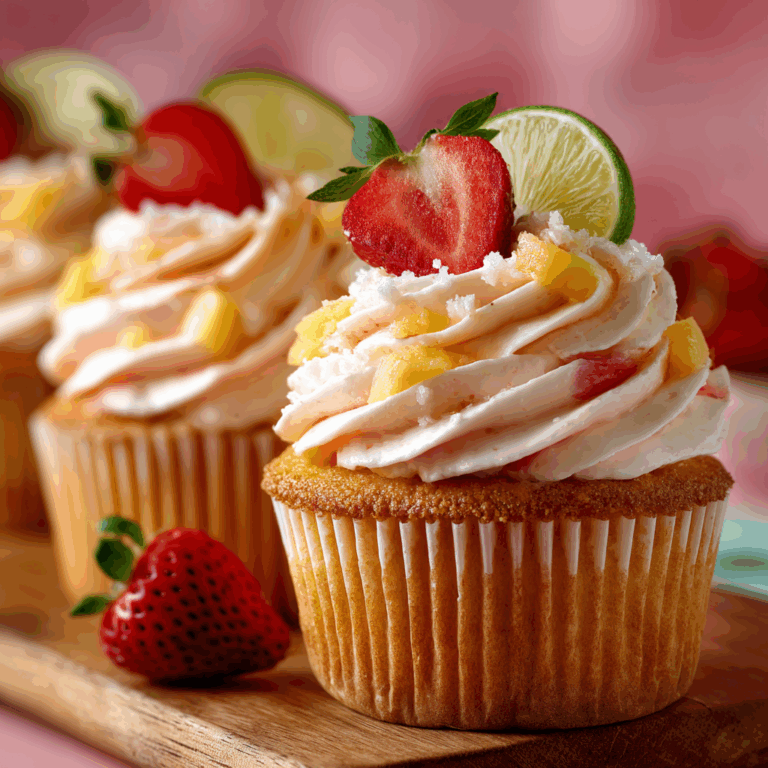 Strawberry Mango Margarita Cupcakes
