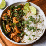Sweet Chili Chicken Bowls with Coconut Rice